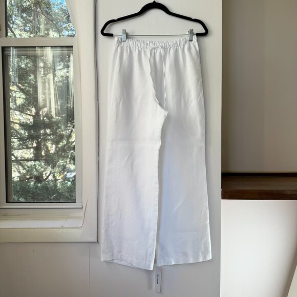 NWT Reformation Olina Linen Pants White Small - Picture 5 of 11